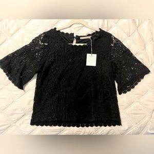 Black lace top